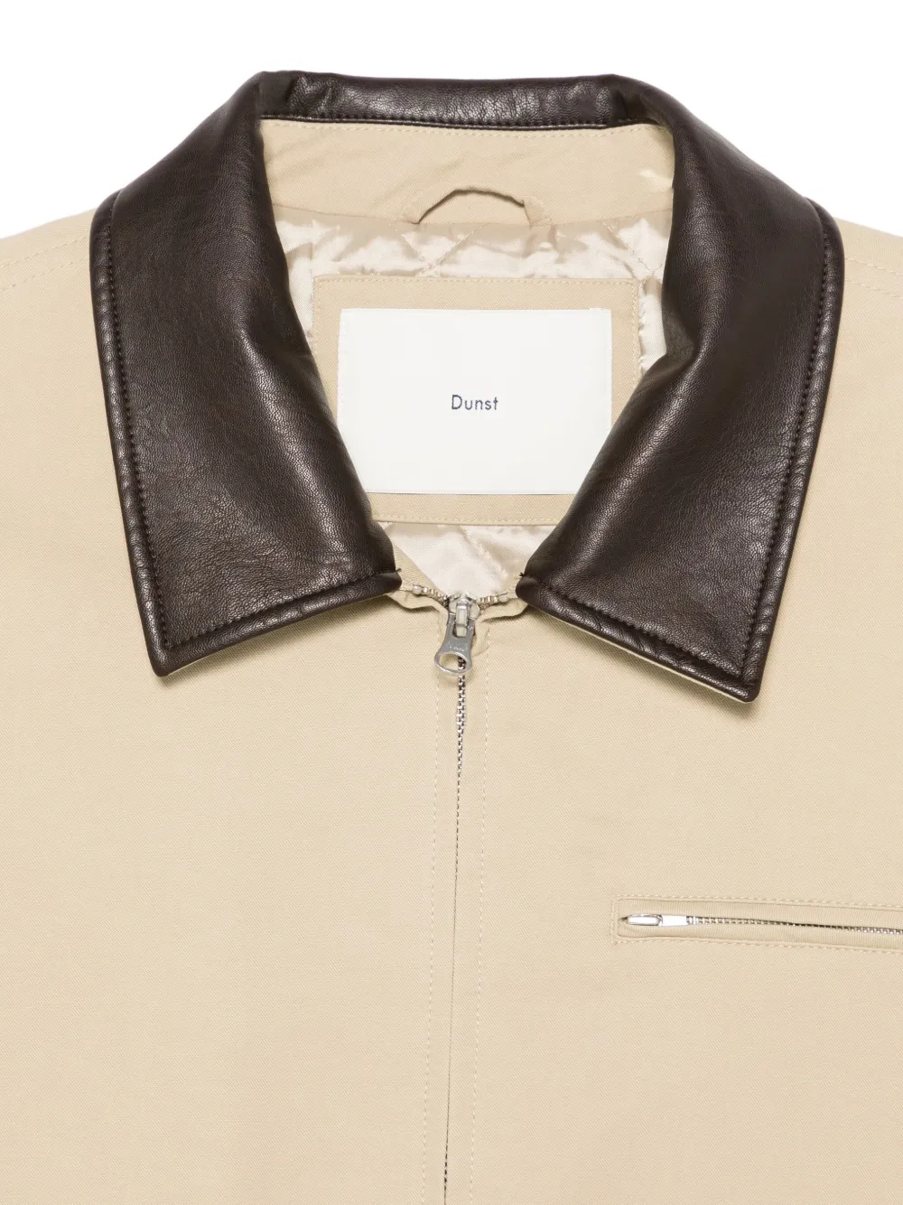 DUNST Jack met contrasterende kraag Beige