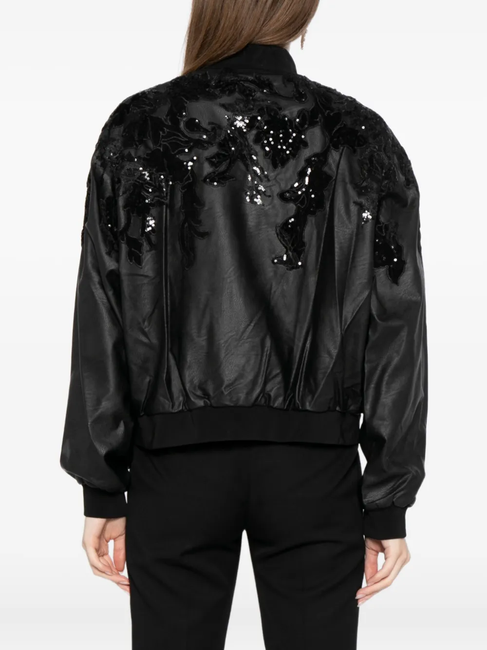 Saiid Kobeisy Beaded Leather Jacket In Black