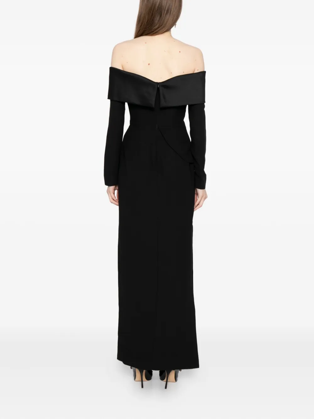 Saiid Kobeisy Crepe Midi Dress In Black