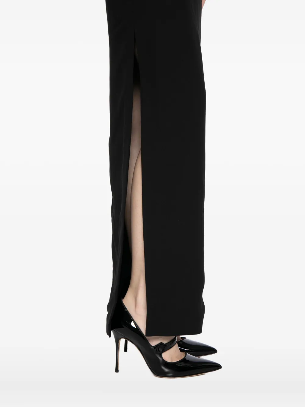 Saiid Kobeisy Crepe Midi Dress In Black