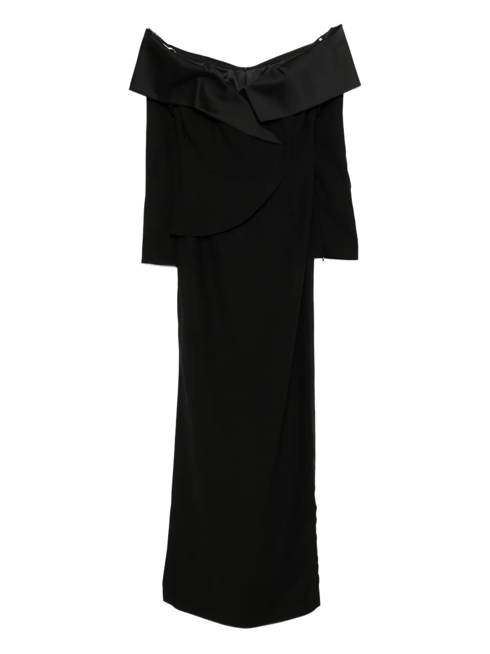 Saiid Kobeisy Crepe Midi Dress In Black