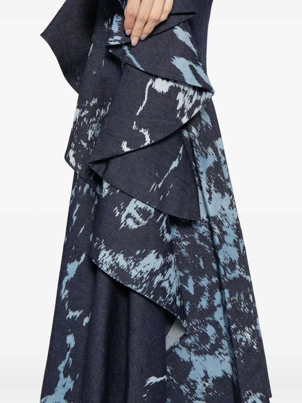 Saiid Kobeisy Denim jurk PRINT DENIM