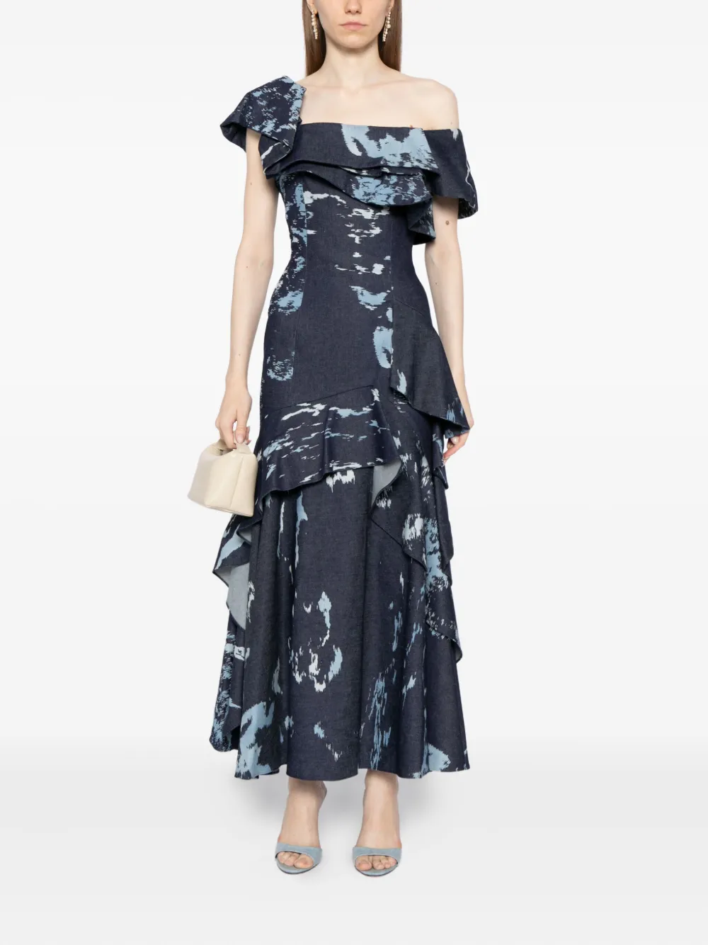 Saiid Kobeisy Denim jurk - PRINT DENIM