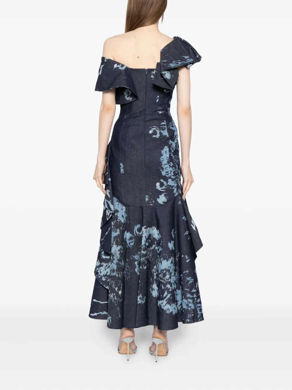 Saiid Kobeisy Denim jurk PRINT DENIM