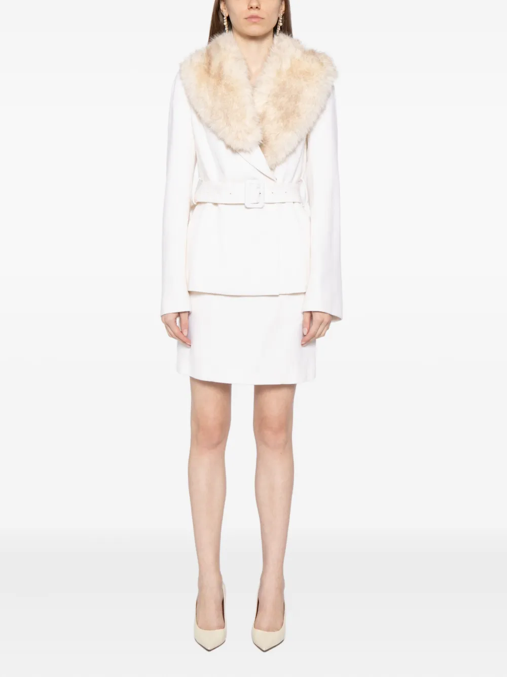 Saiid Kobeisy Getailleerde rok - Beige
