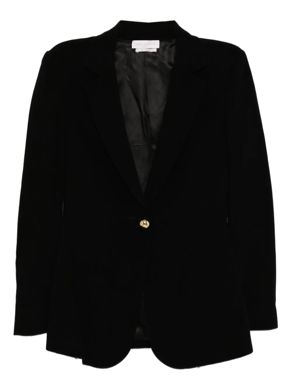 Saiid Kobeisy Single Breasted Tailored Blazer In Black