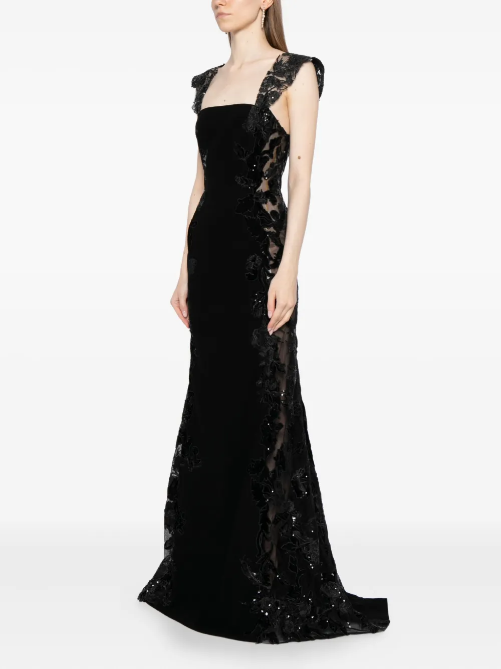 Saiid Kobeisy Crêpe jurk Zwart