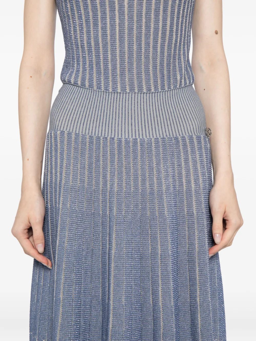 Saiid Kobeisy Degrade gebreide jurk Blauw