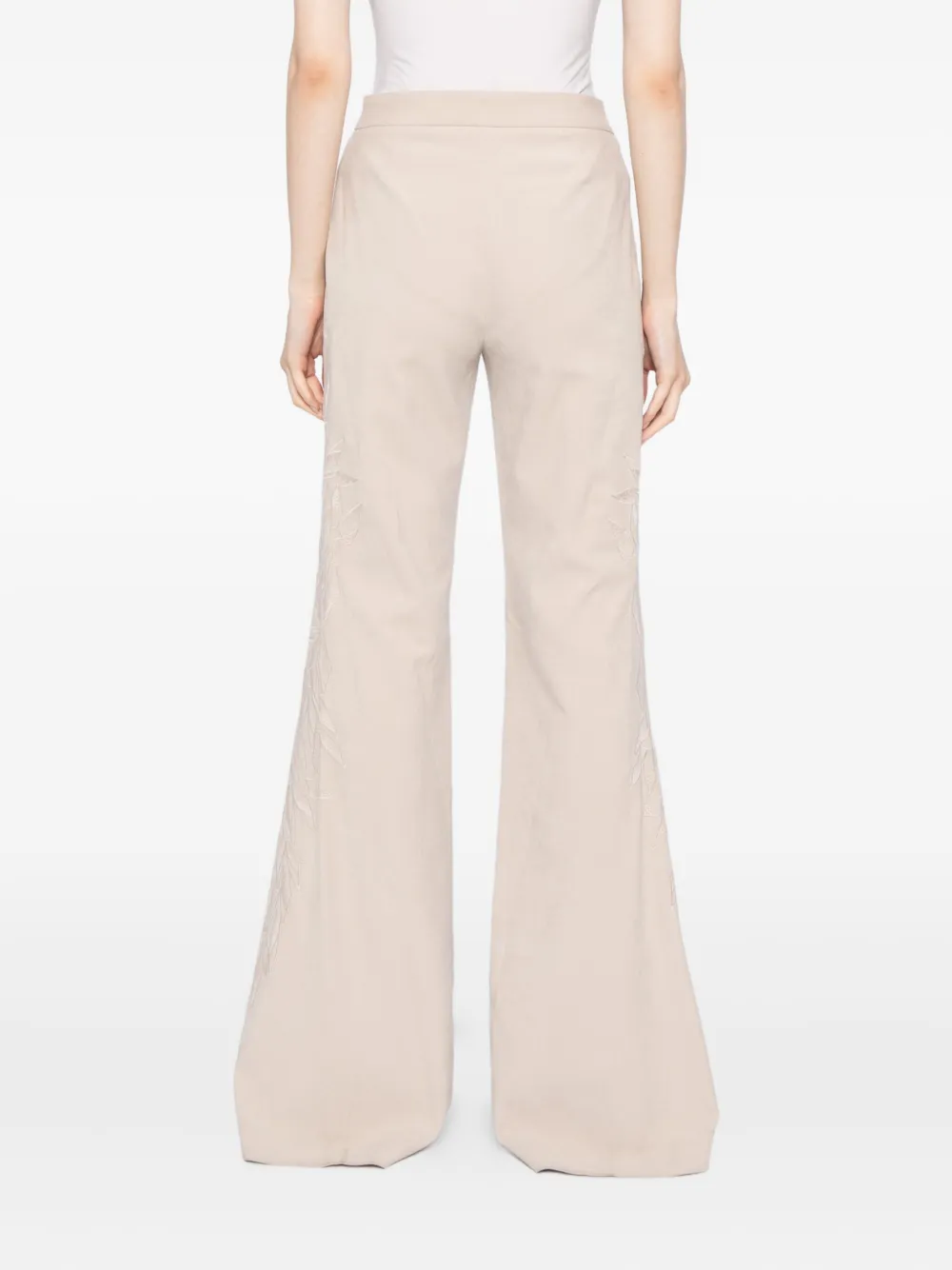 Saiid Kobeisy Broek met borduurwerk Beige