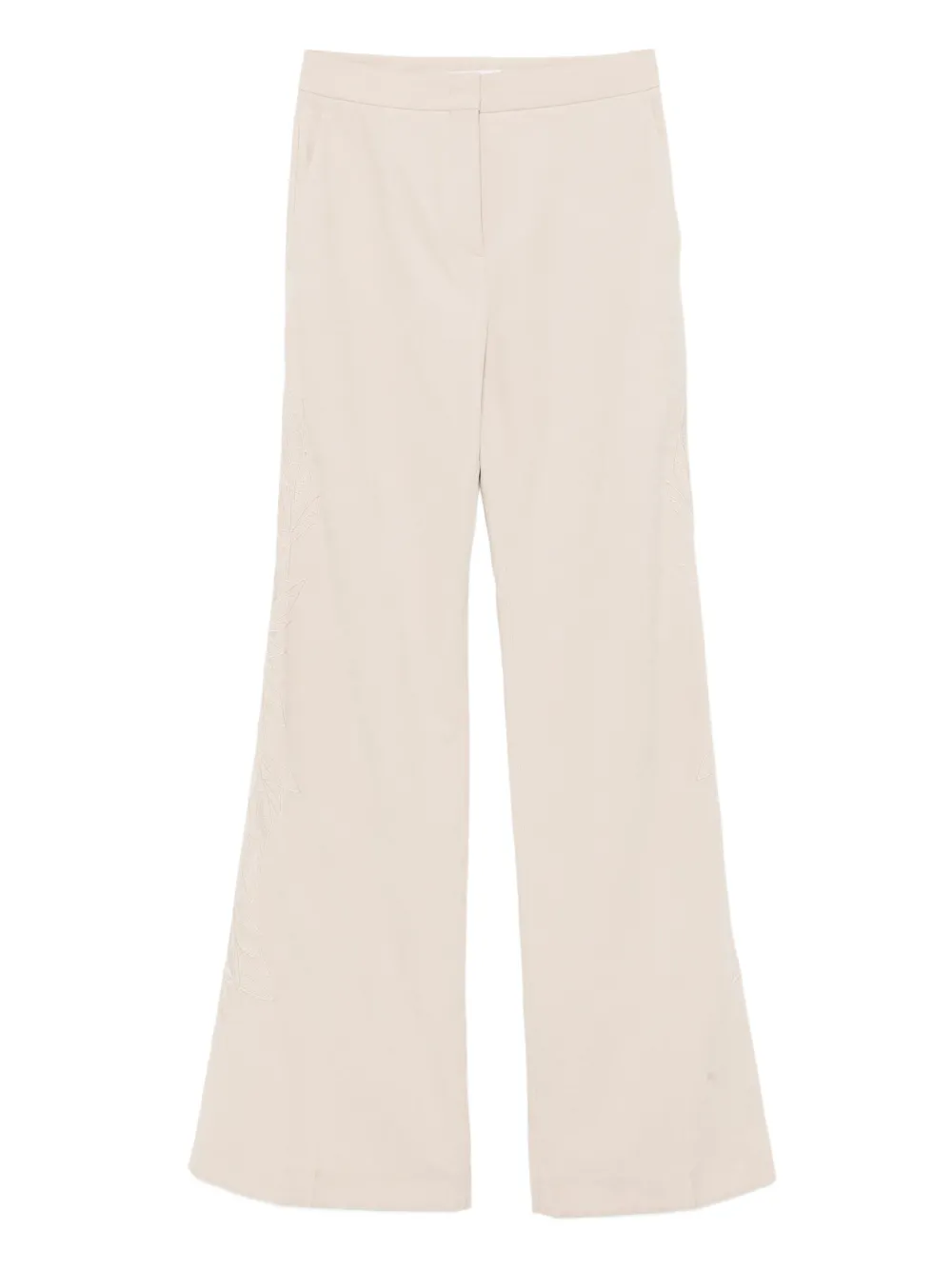Saiid Kobeisy embroidered flared trousers | Neutrals | Image 1