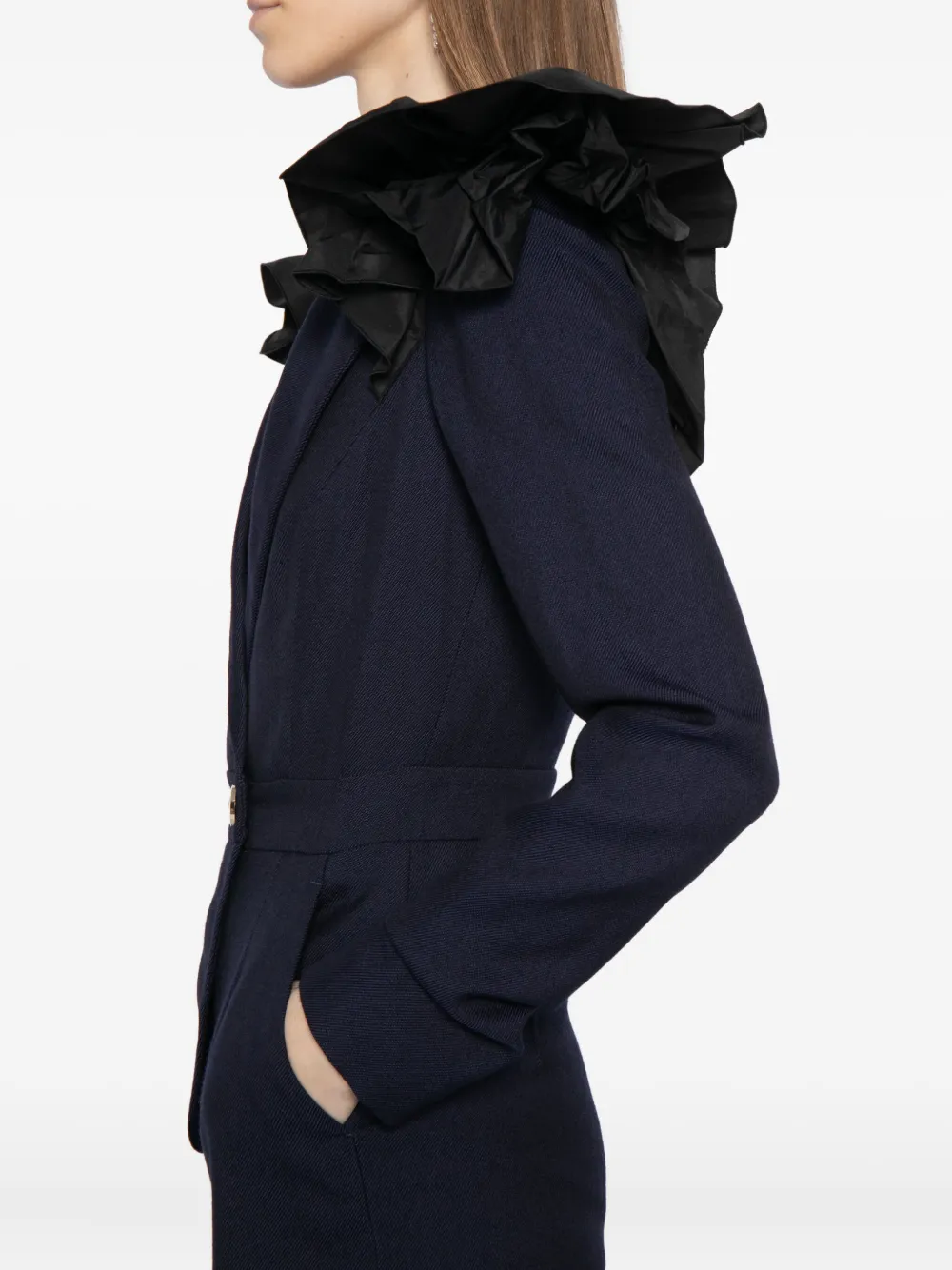 Saiid Kobeisy Jumpsuit met ruches Blauw