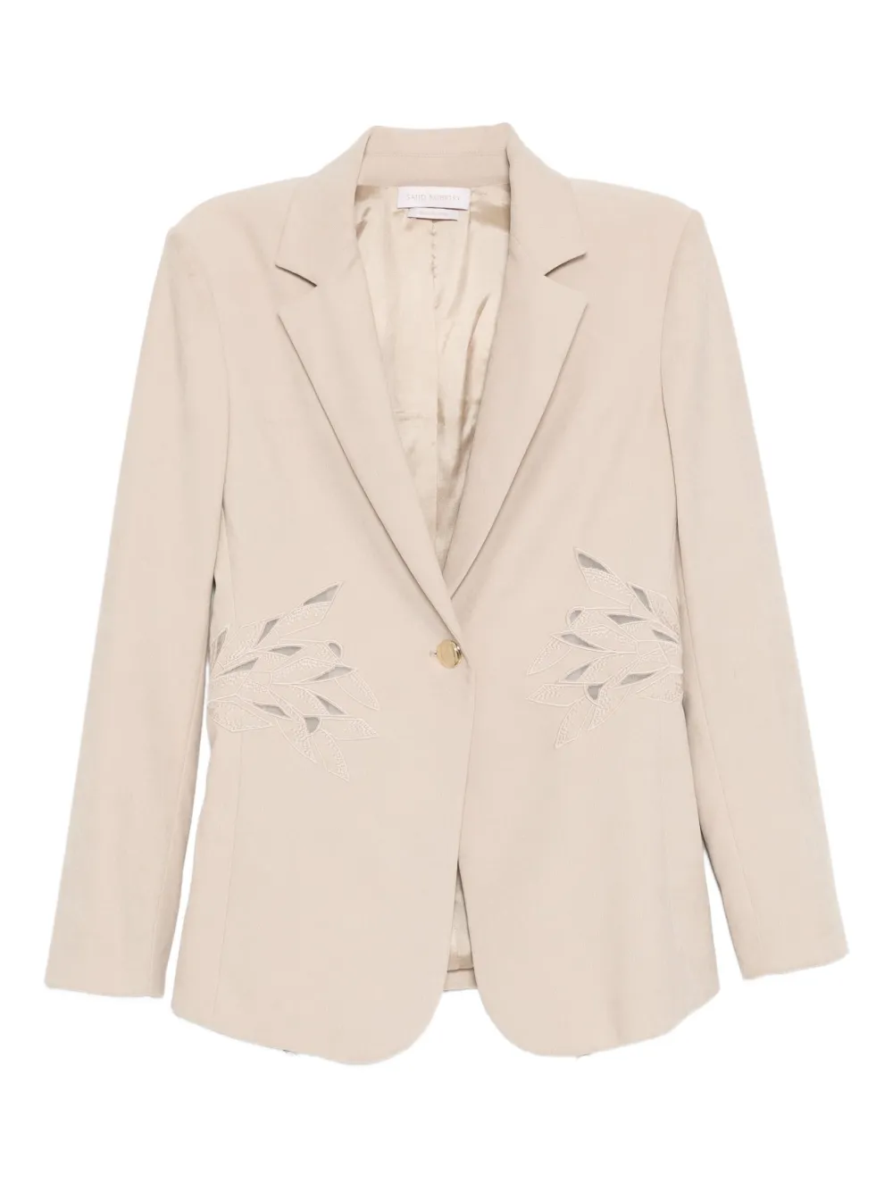 Saiid Kobeisy Embroidered Tailored Blazer In Neutral