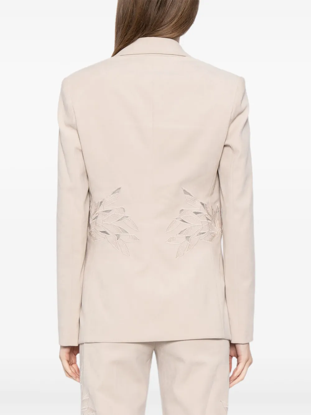 Saiid Kobeisy Embroidered Tailored Blazer In Neutral