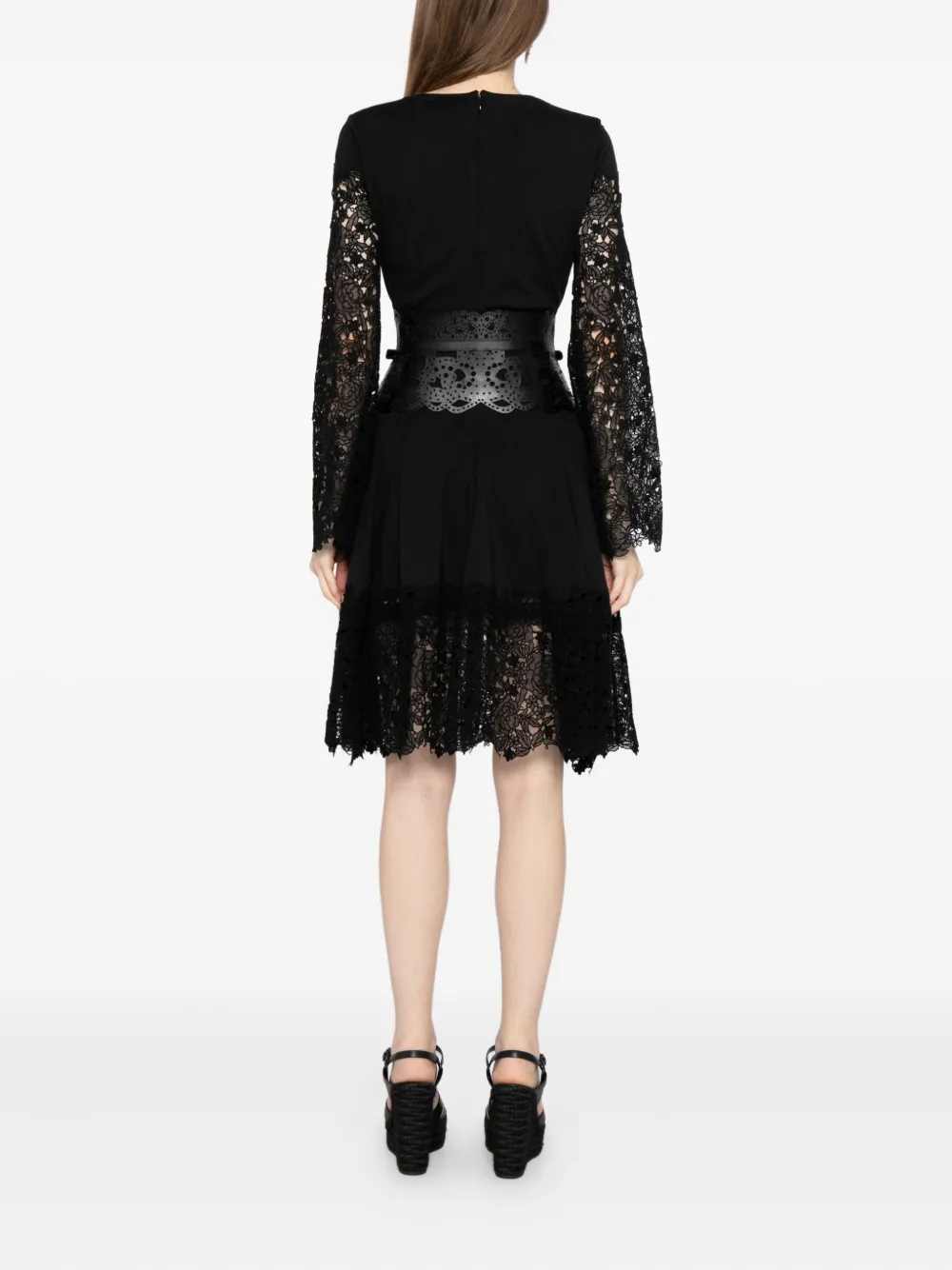 Saiid Kobeisy Jurk met kant Zwart