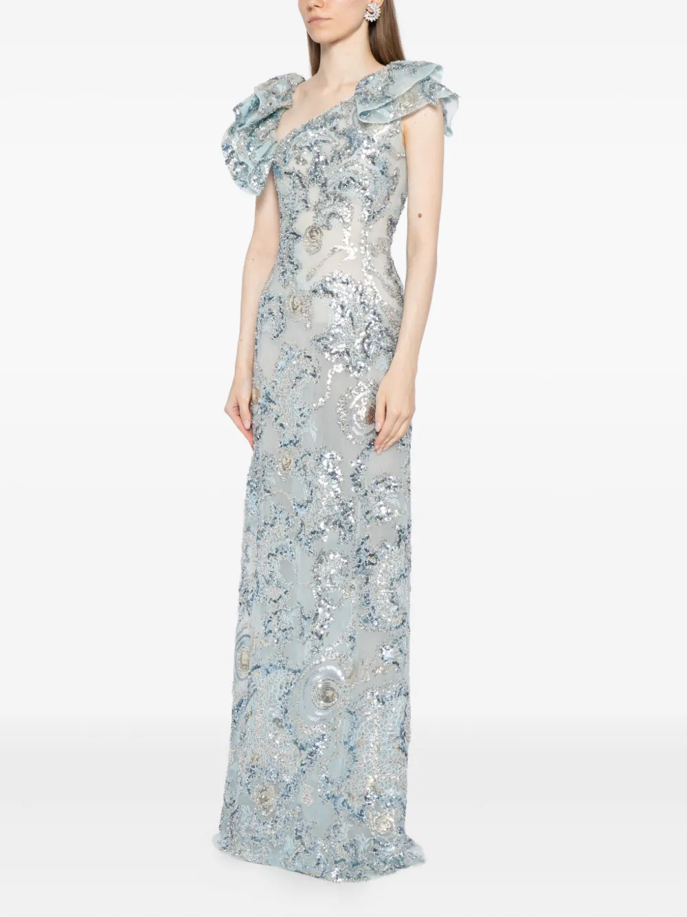 Saiid Kobeisy Tulen jurk Blauw