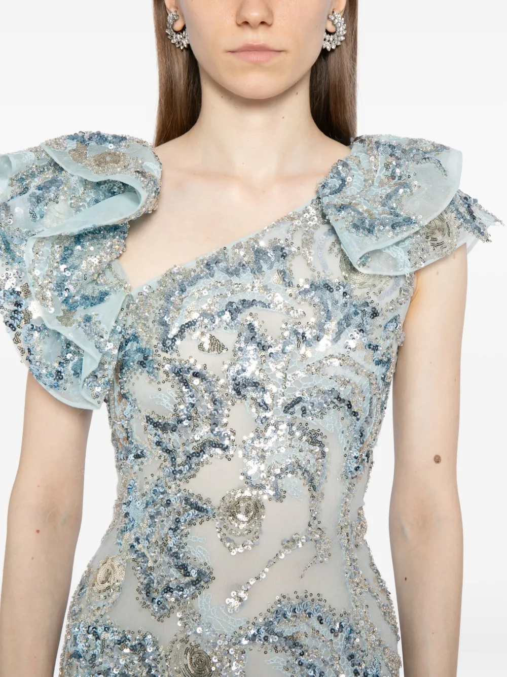 Saiid Kobeisy Tulen jurk Blauw