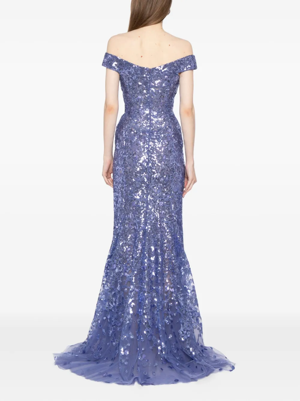 Saiid Kobeisy Mouwloze jurk verfraaid met pailletten Paars