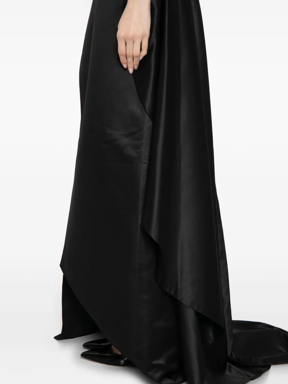 Saiid Kobeisy Jurk met asymmetrische hals Zwart