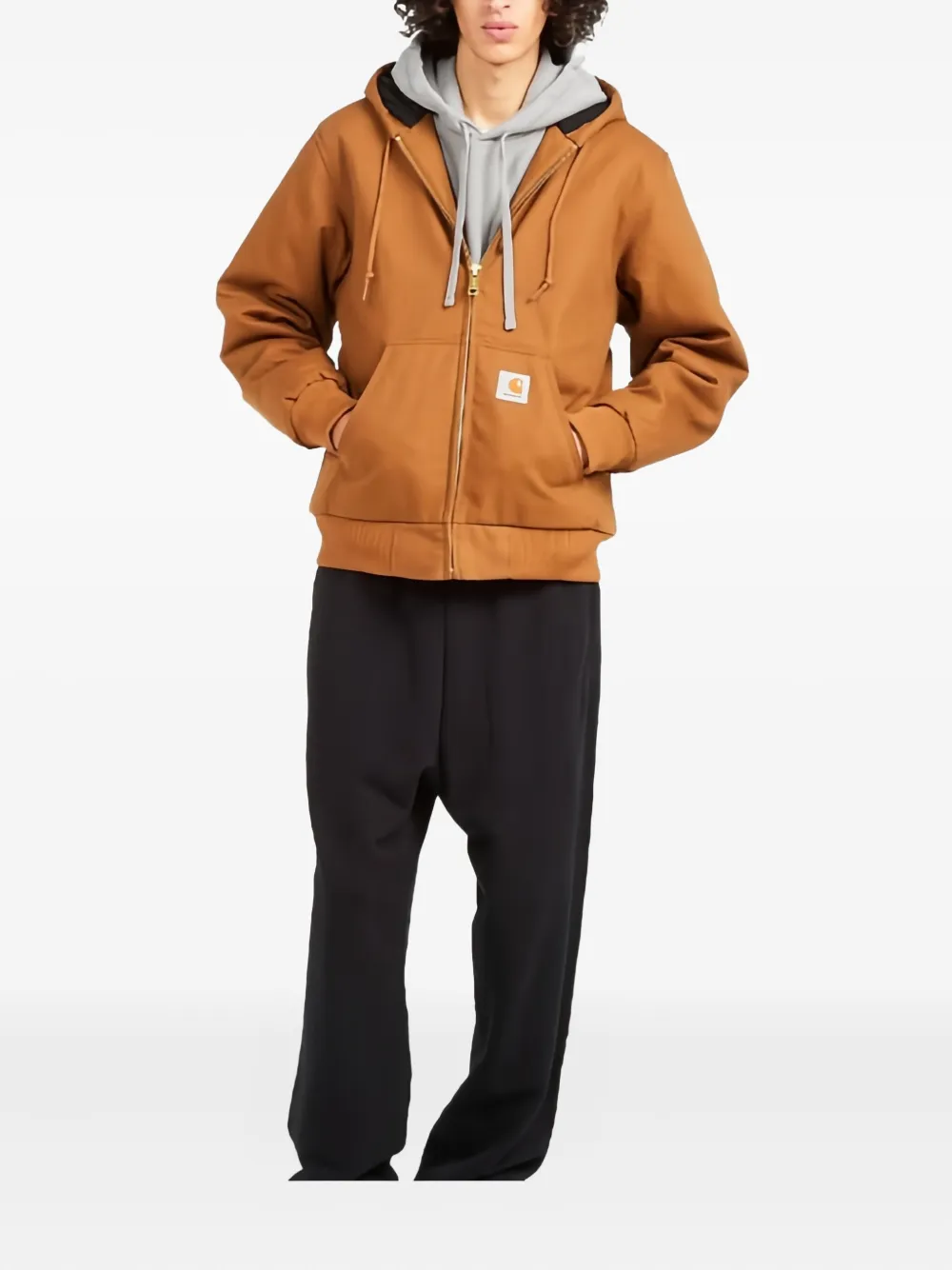 Carhartt Long-sleeved Casual Jacket In Brown