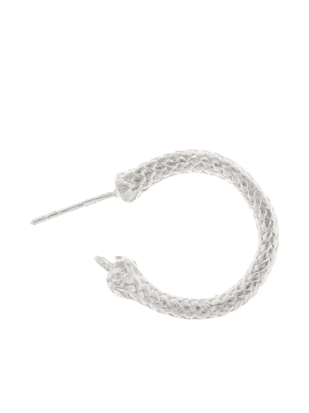Angela Lago Creole rope-textured hoop earrings | Men | Image 2