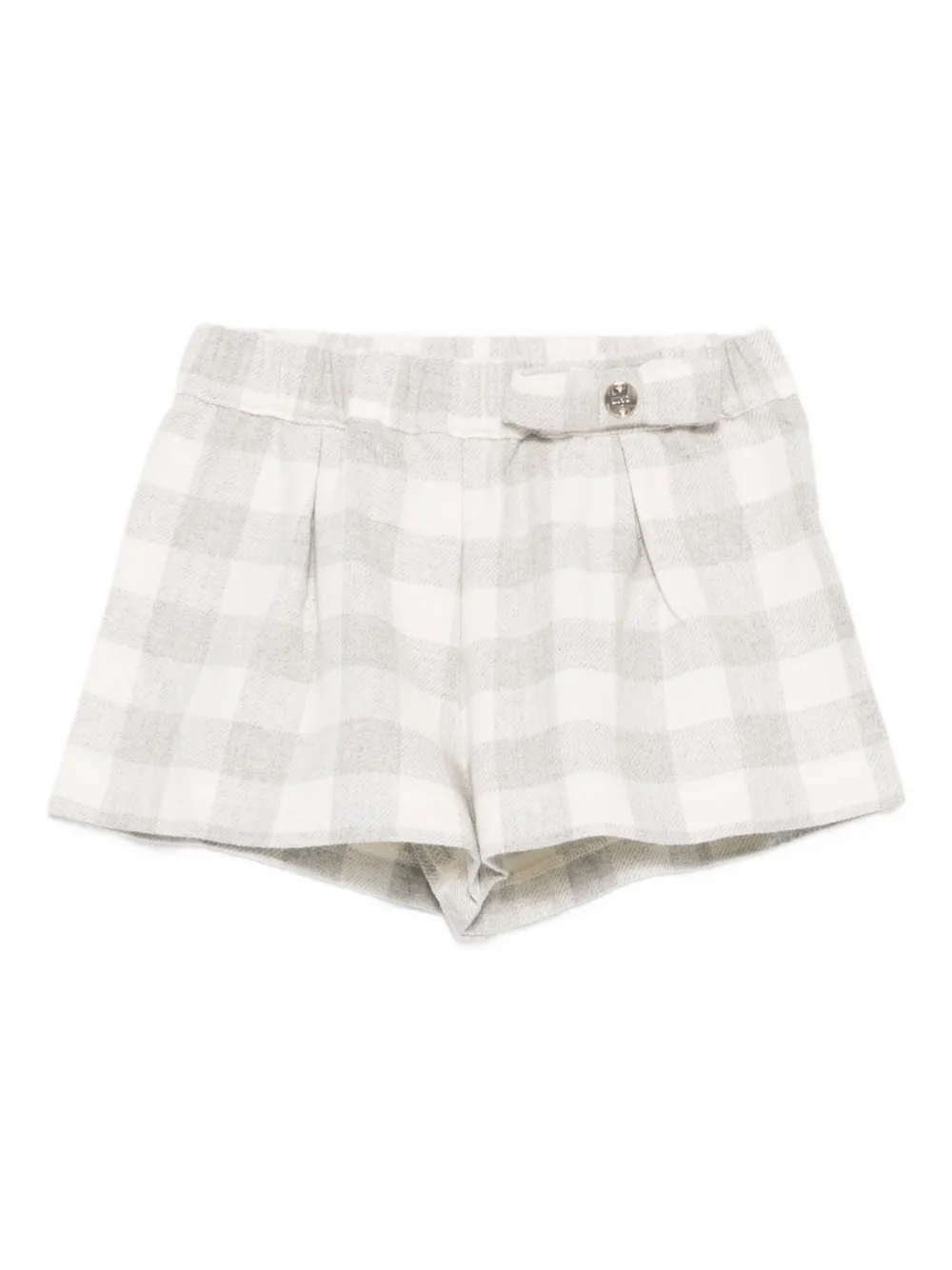 Liu •jo Checked Shorts In Gray