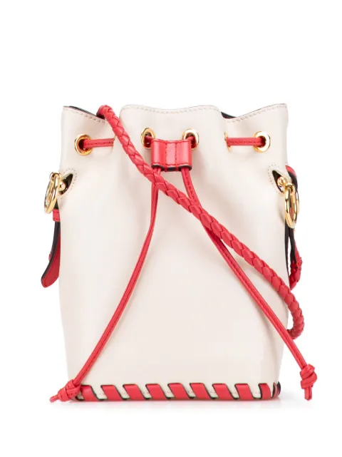 Fendi Pre-Owned 2010-2025 Mini Leather Whipstitch Mon Tresor Bucket Bag satchel