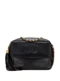 CHANEL Pre-Owned 1991-1994 CC Quilted Lambskin Tassel Stitched Flap crossbody bag - Black
