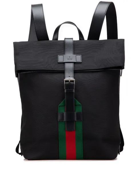 Gucci Pre-Owned 2000-2015 Canvas Techno Web Fold Over backpack