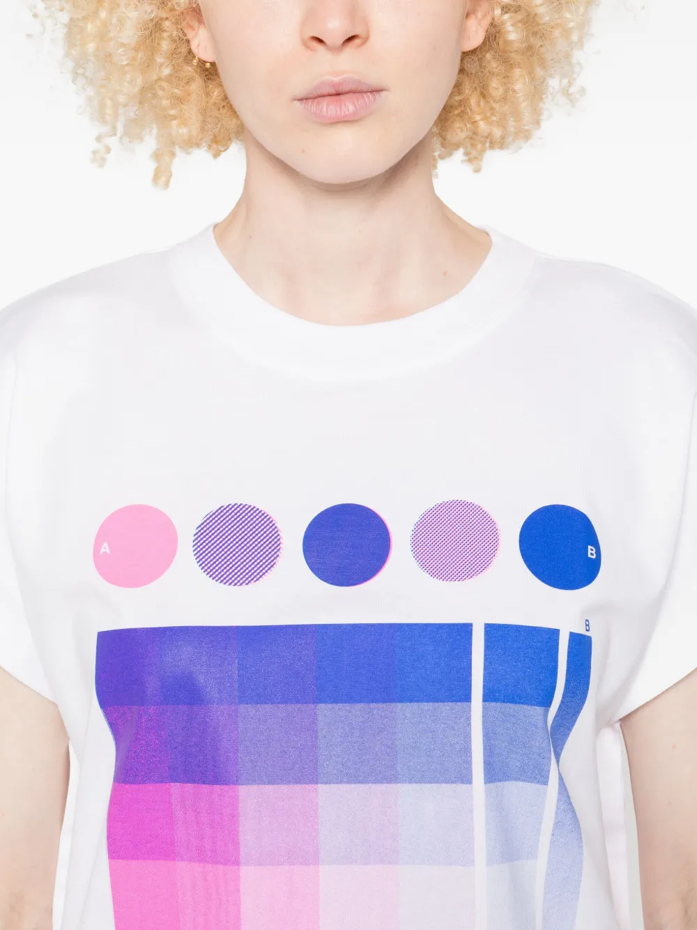 Pleats Please Issey Miyake T-shirt met grafische print Wit