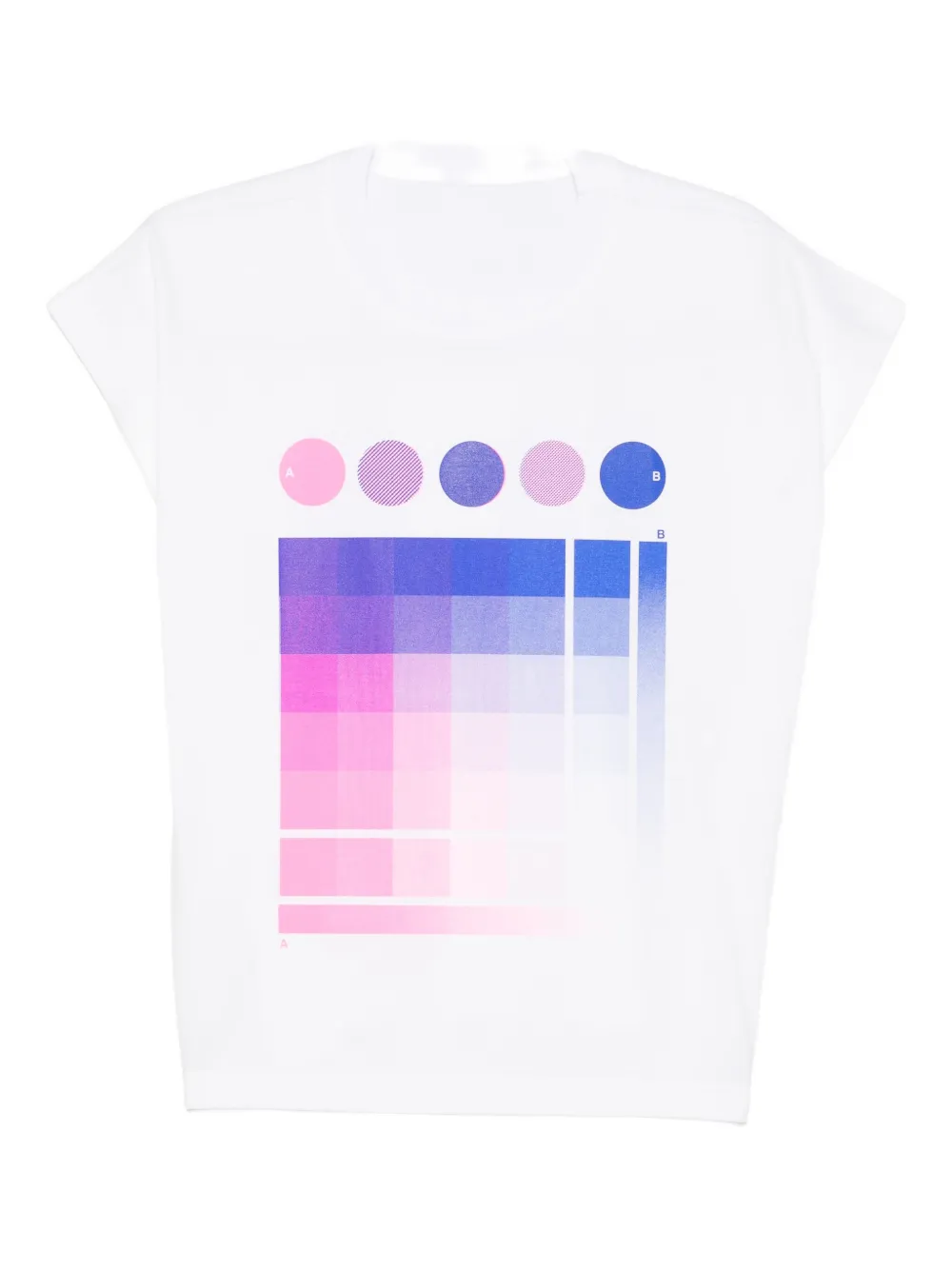 Pleats Please Issey Miyake graphic-print t-shirt - Bianco