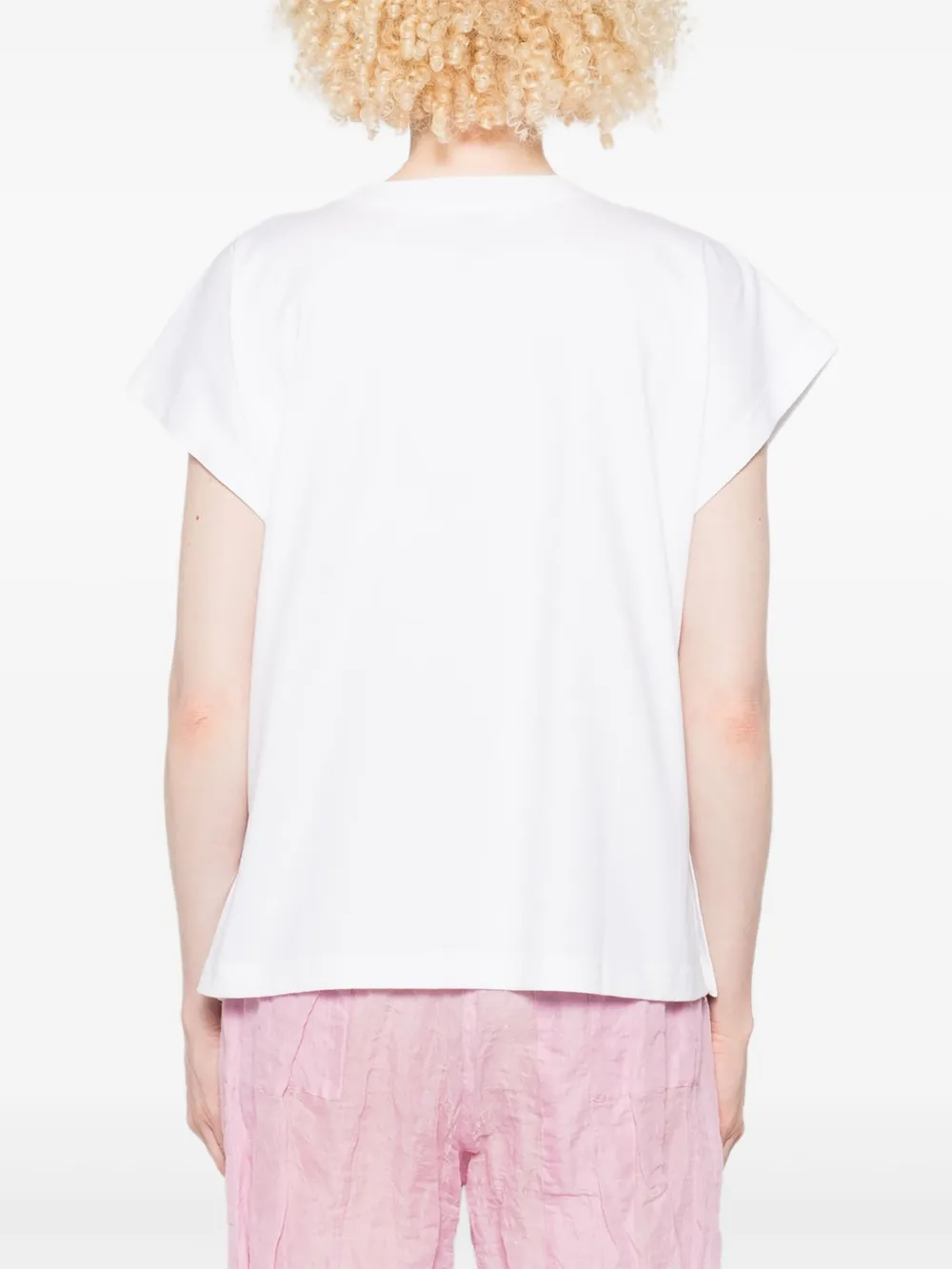 Pleats Please Issey Miyake T-shirt met grafische print Wit