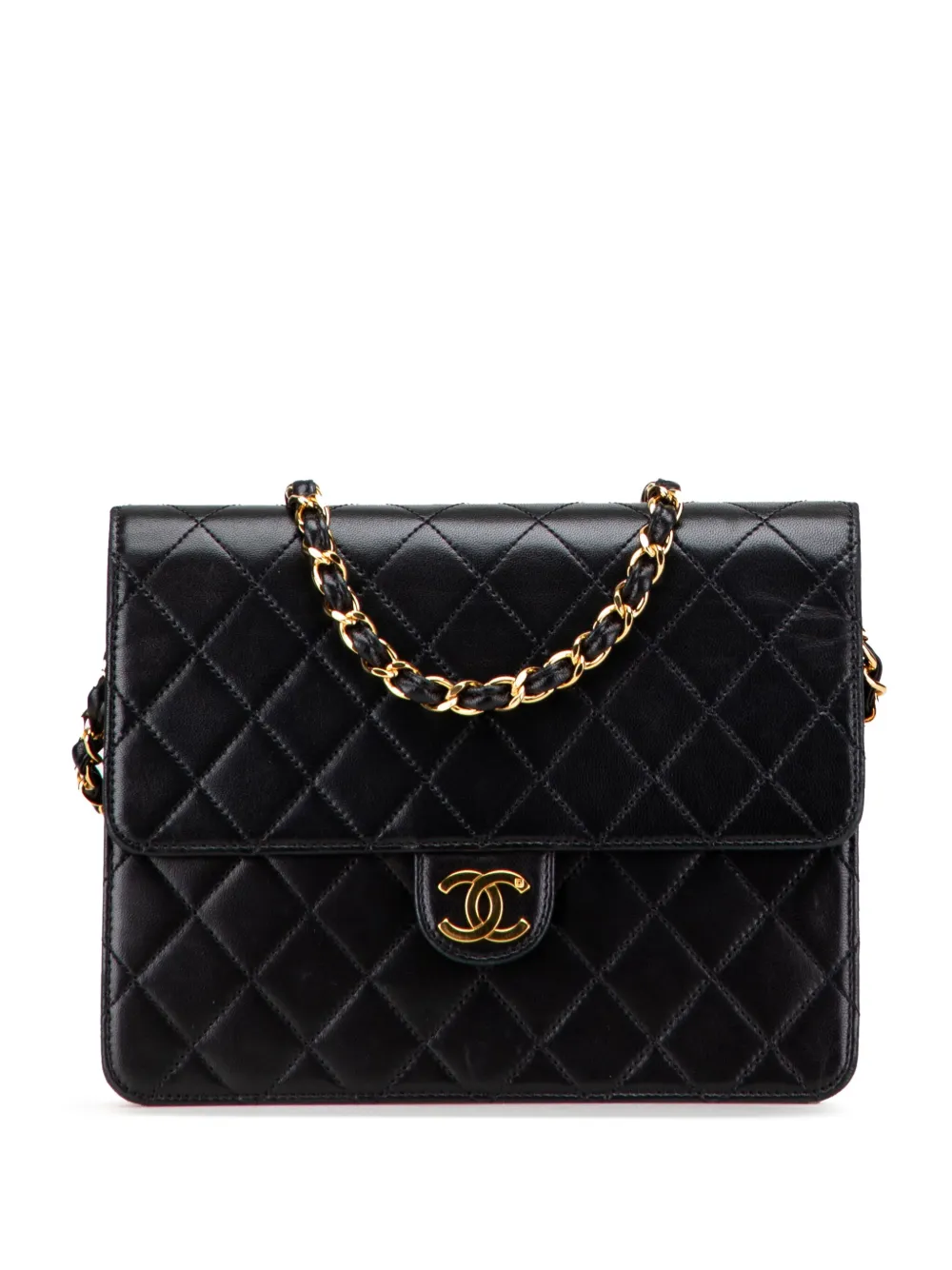 CHANEL Pre-Owned 1997-1999 CC Quilted Lambskin Single Flap crossbody bag | Black | Image 1