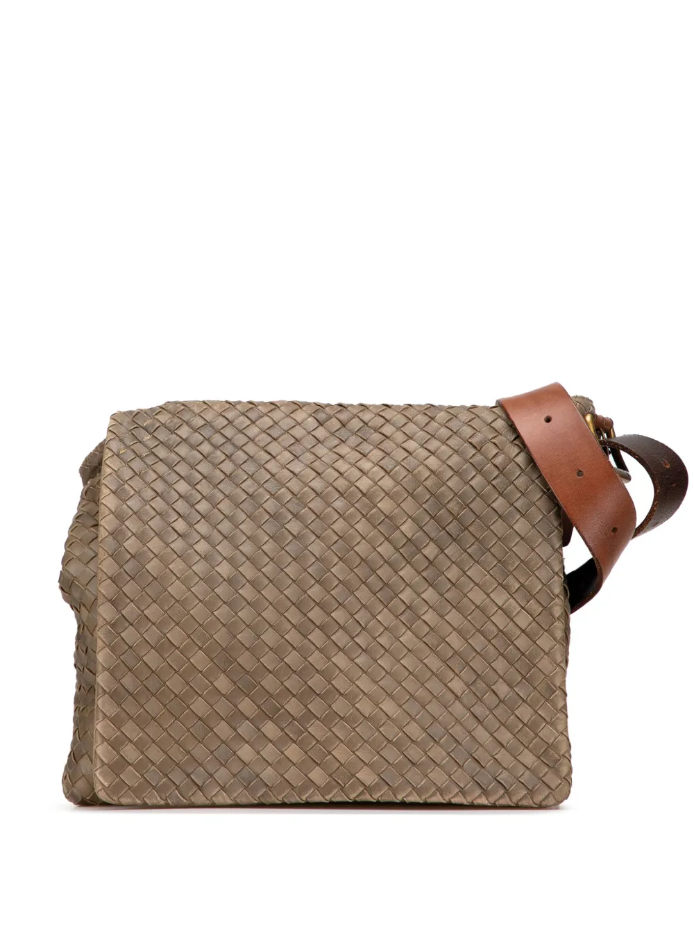 Bottega Veneta Pre-Owned 2007 Nappa Intrecciato Messenger Bag crossbody bag | Brown | Image 1