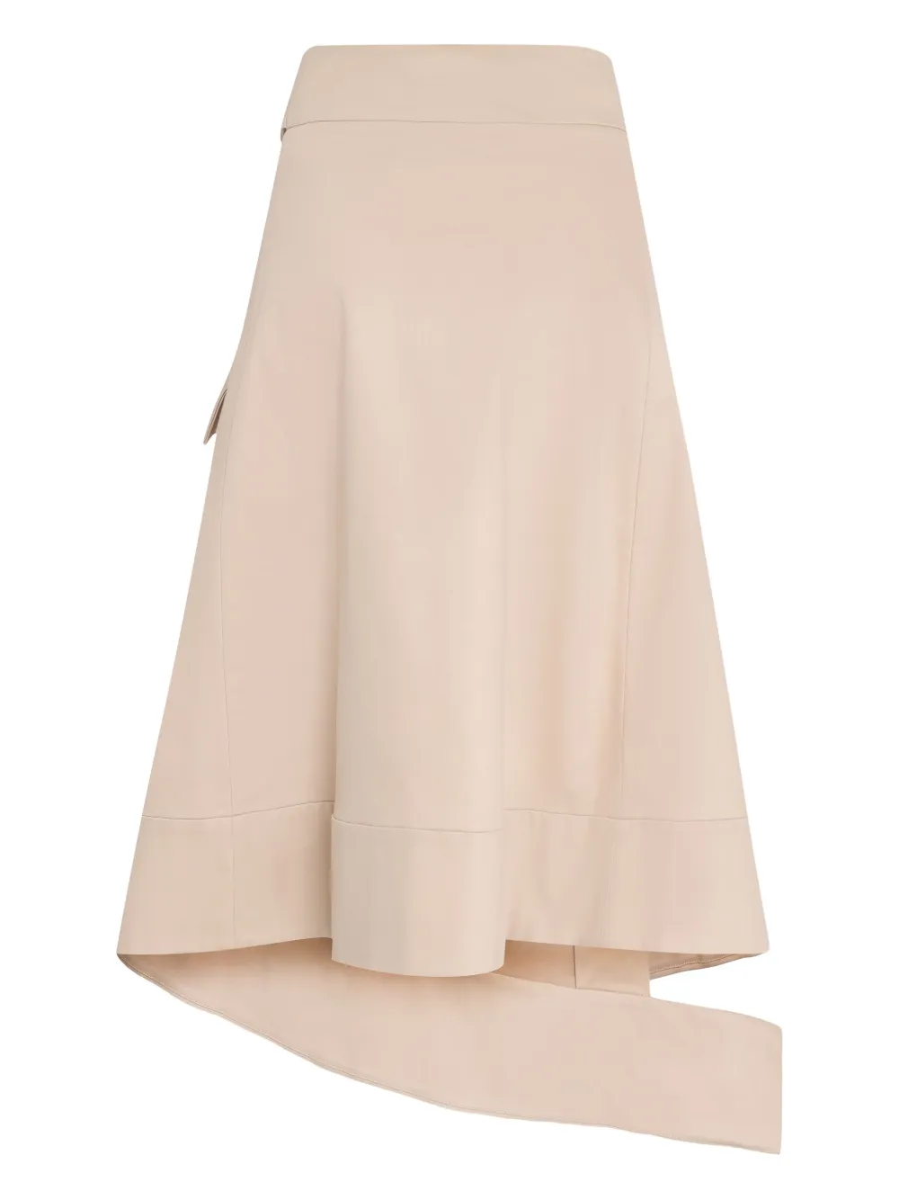 Gloria Coelho Asymmetrische rok met zak - Beige
