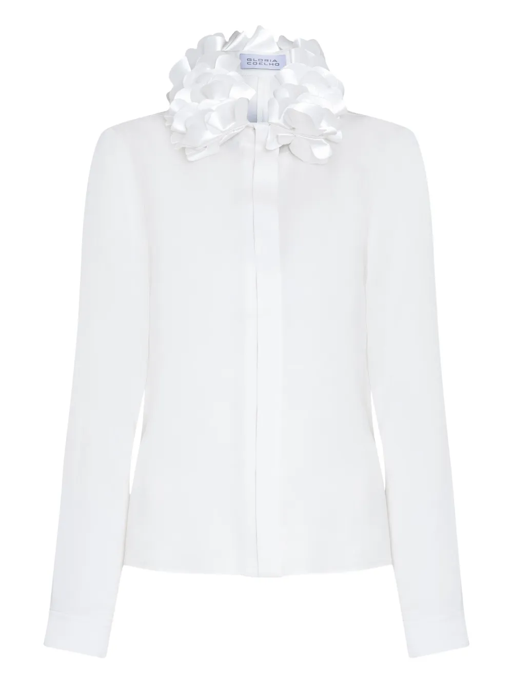 Gloria Coelho flower-appliqué shirt - White