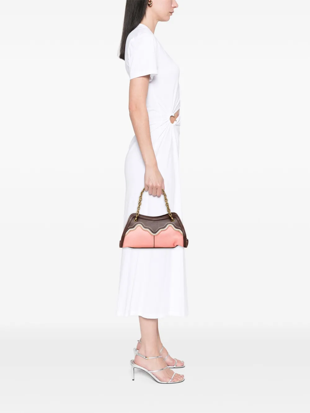 Bottega Veneta Pre-Owned 2007-2011 Nappa Trimmed Canvas Chain handbag | Pre-Owned | Image 2