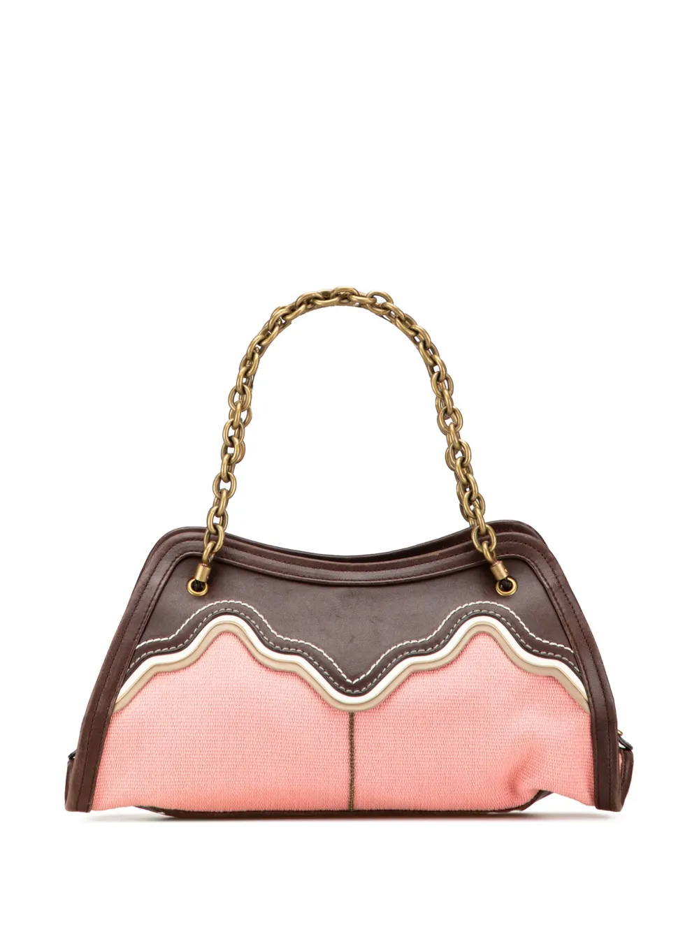 Bottega Veneta Pre-Owned 2007-2011 Nappa Trimmed Canvas Chain handbag | Pink | Image 1