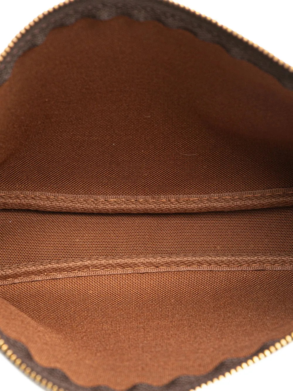 Pre-owned Louis Vuitton 2000 Monogram Pochette Accessoires Shoulder Bag In Brown