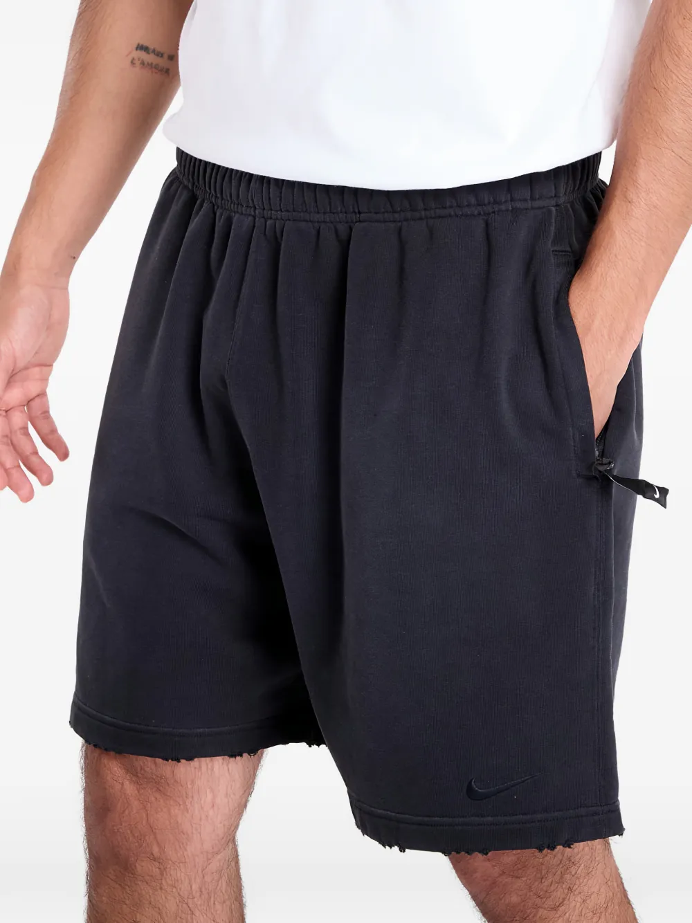 Swoosh-Embroidery Track Shorts