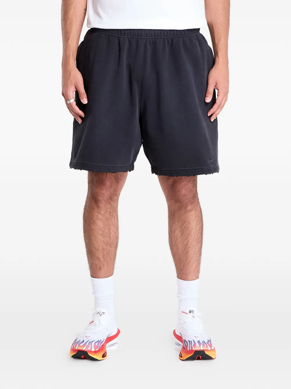 Nike Swoosh-embroidery track shorts - Nero