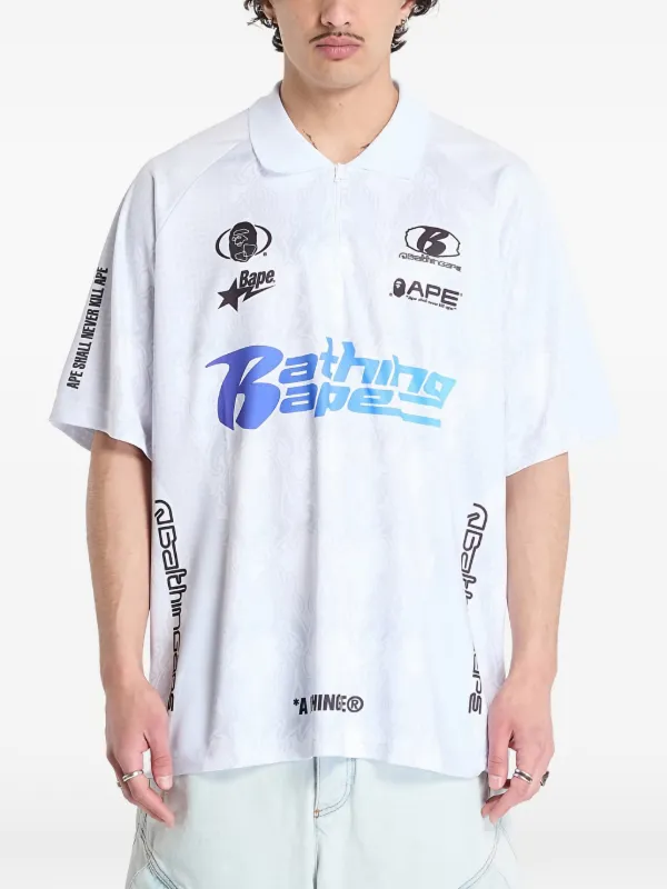 A BATHING APE® ハーフジップ トップ | ホワイト | FARFETCH JP