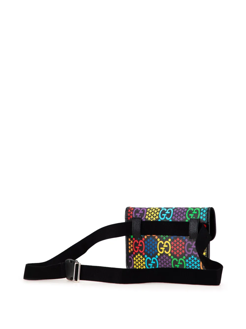 Pre-owned Gucci 2016-2025 Gg Supreme Psychedelic Belt Bag In Black