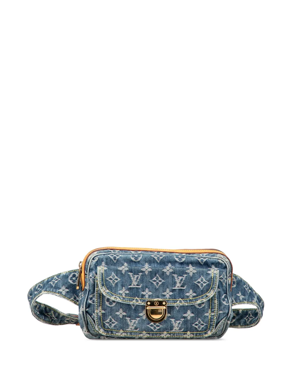 Louis Vuitton Pre-Owned 2007 モノグラム デニム バムバッグ ベルトバッグ - ブルー Louis Vuitton Pre-Owned 2007 モノグラム デニム バムバッグ ベルトバッグ - ブルー