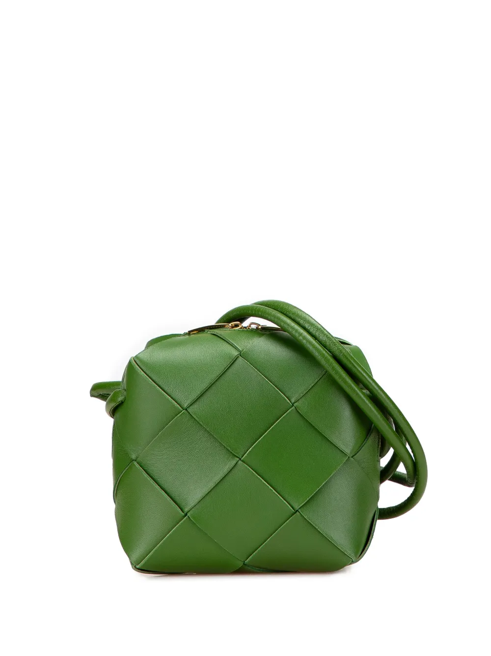 Bottega Veneta Pre-Owned 2012-2025 Mini Lambskin Intrecciato Cassette Camera Bag crossbody bag | Green | Image 1