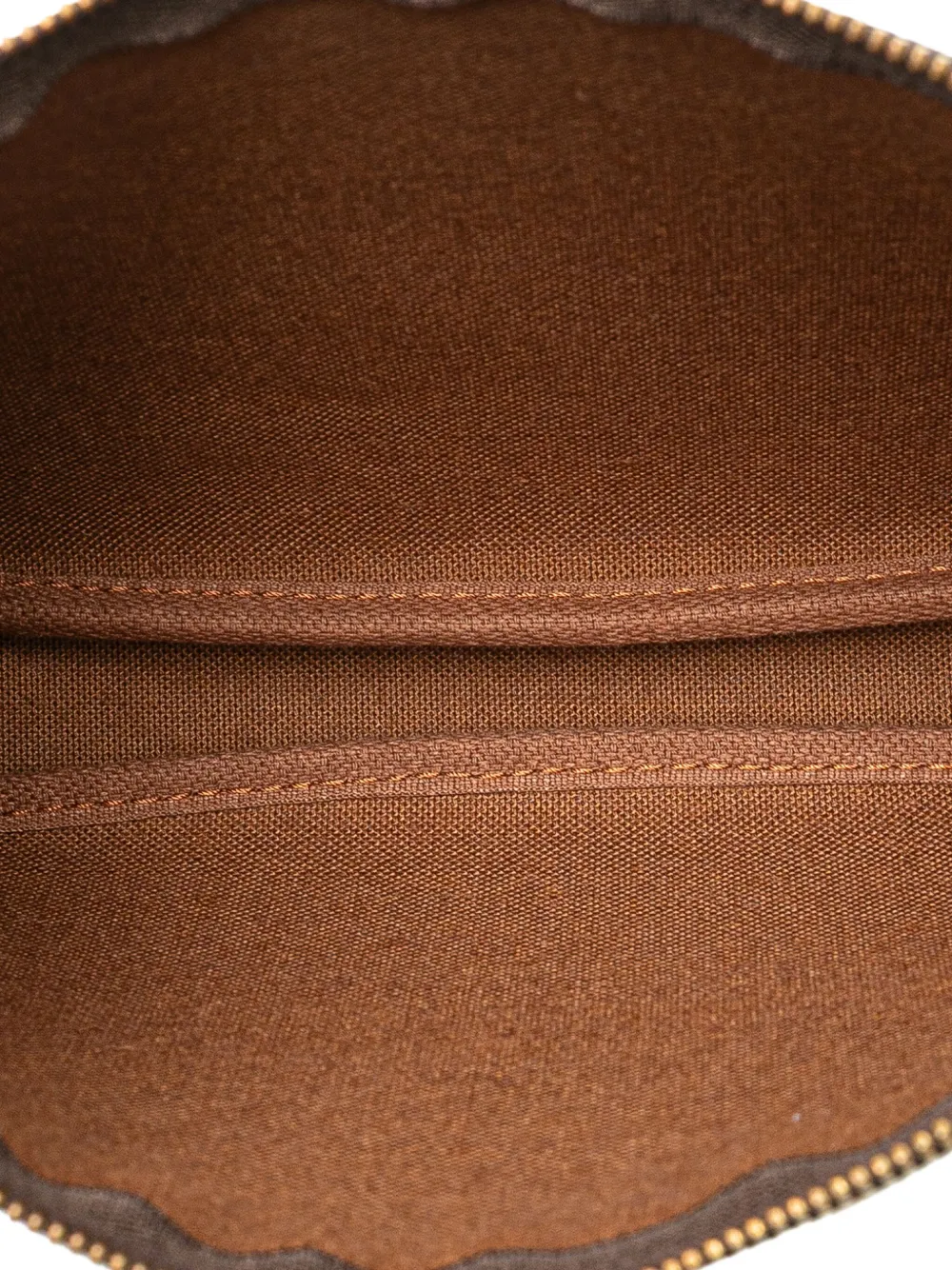 Pre-owned Louis Vuitton 1994 Monogram Pochette Accessoires Shoulder Bag In Brown