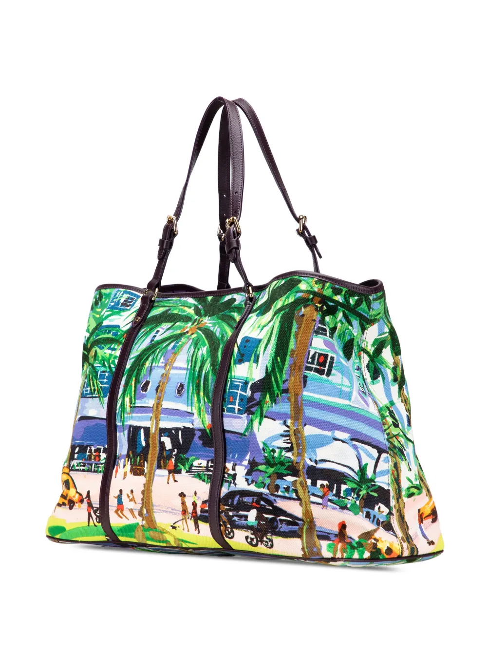 Pre-owned Louis Vuitton 2011 Ailleurs Cabas Promenade Gm Tote Bag In Blue