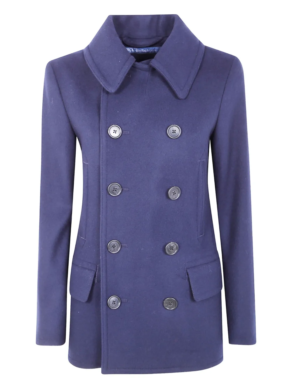 Polo Ralph Lauren Buttoned Wool-blend Peacoat In Purple