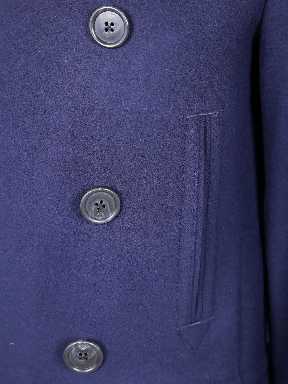 Polo Ralph Lauren Buttoned Wool-blend Peacoat In Purple