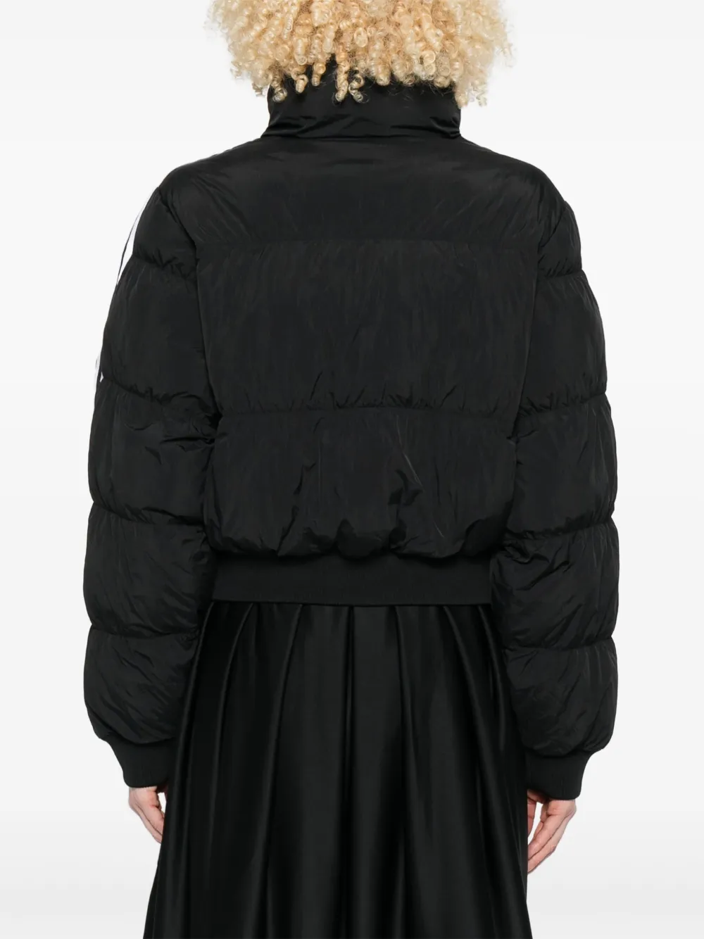 adidas Donsjack met drie strepen en logo Zwart