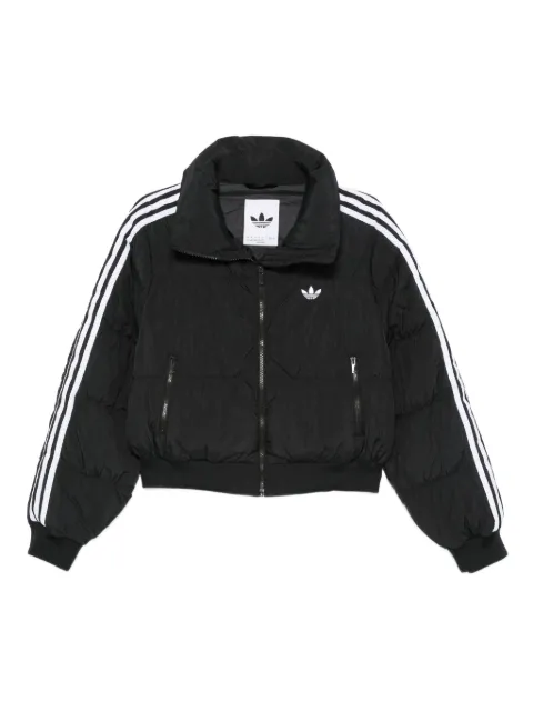 adidas three-stripes logo puffer jacket